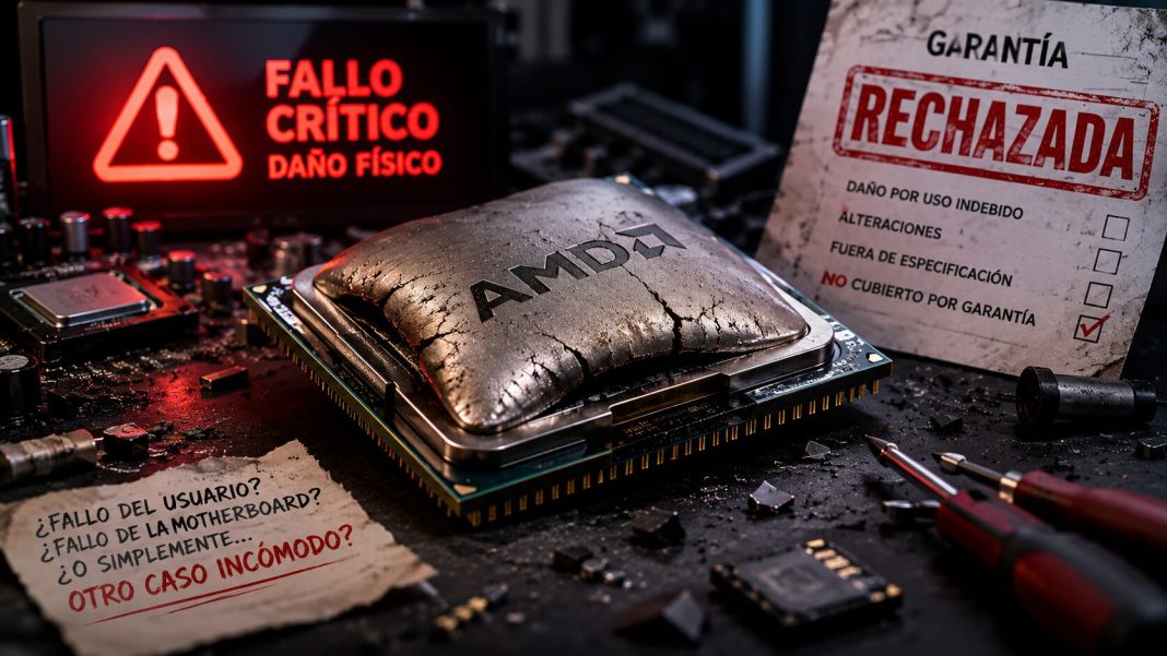 AMD rechaza garantía del Ryzen 9 7950X3D dañado por deformación: crece la polémica