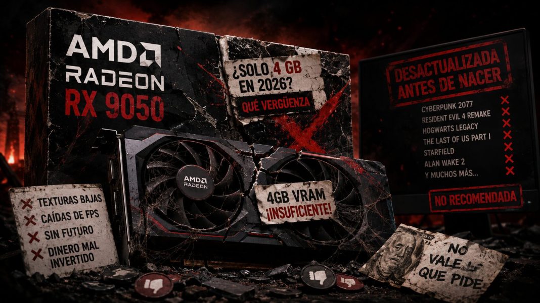 AMD Radeon RX 9050 con 4 GB sorprende: ¿será suficiente para los juegos actuales?