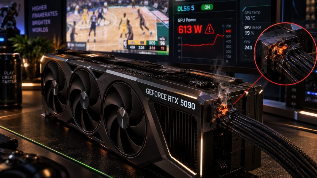 DLSS 5 lleva una RTX 5090 al límite y termina dañando su conector