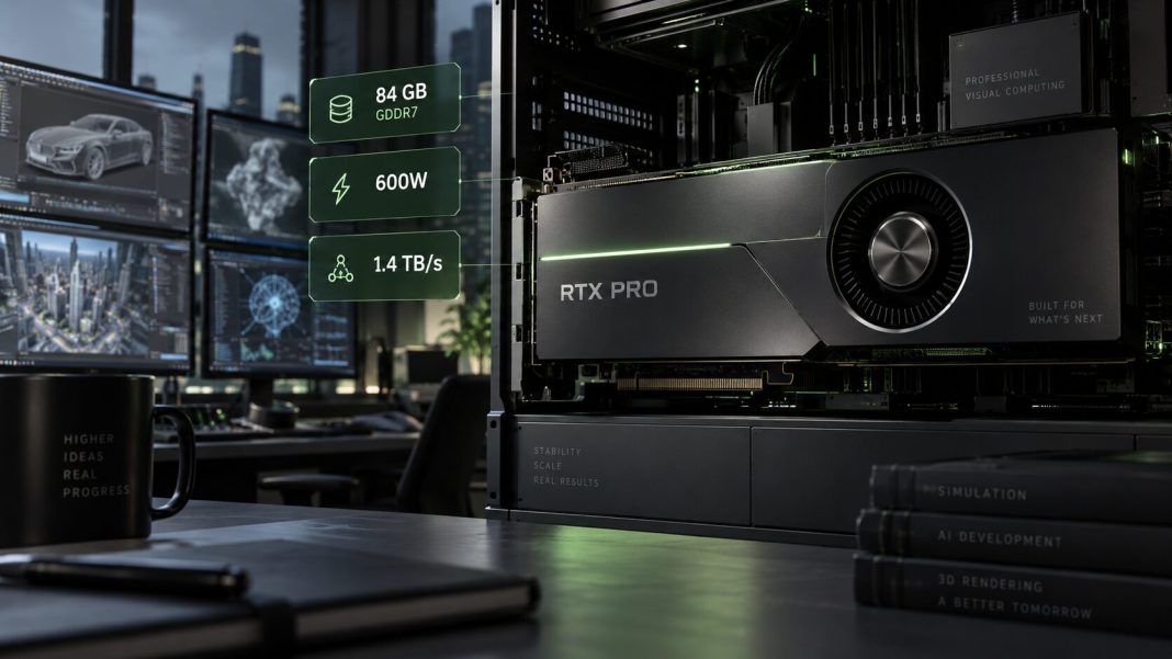 NVIDIA RTX PRO 5500: 84 GB GDDR7, 600W y 1,4 TB/s de potencia profesional