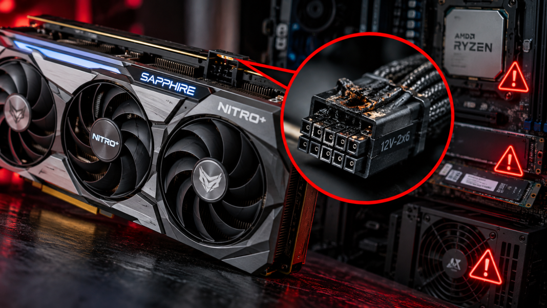 Sapphire RX 9070 XT: conector quemado habría dañado una PC completa